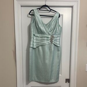 KW Collection turquoise Green Sleeveless Dress